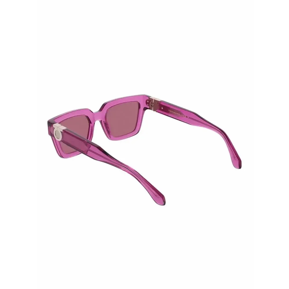 NEW!!! Salvatore Ferragamo SF2066S 665 Transparent Fuchsia Square Sunglasses